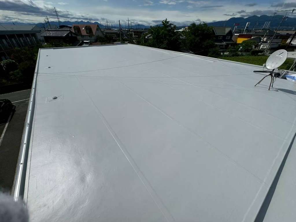 伊勢崎市 Mハイツ様 陸屋根防水シート張替工事 アパート屋根リフォーム 雨漏り修理 防水工事 屋根工事|施工後