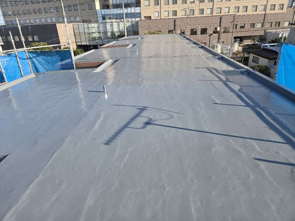 深谷市 T様他 団地集合住宅 屋根 防水工事 ウレタン防水 雨漏り修理|施工後